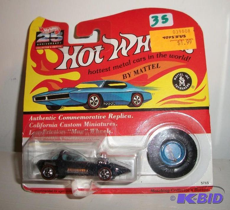 Hot Wheels 25th Anniversary Red Line Silhouette Car in package