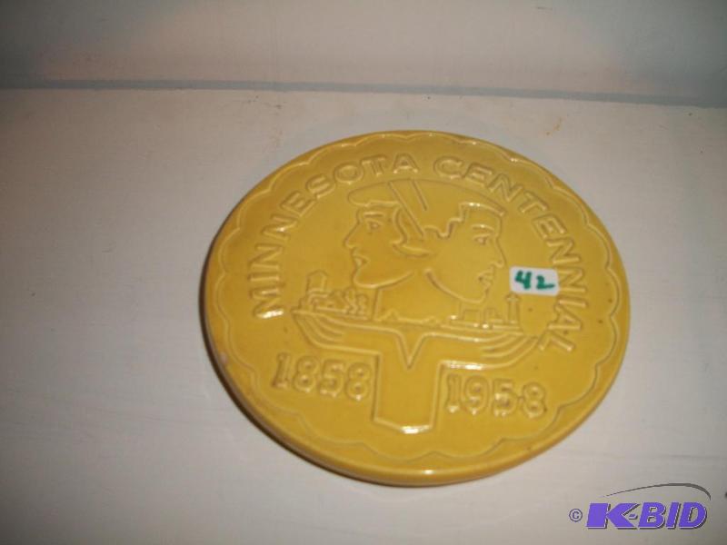 1958 Red Wing Pottery Minnesota Centennial Trivet
