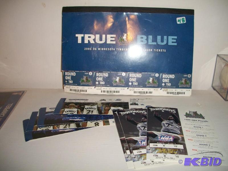 Old Timberwolves ticket with Kevin Garnett on