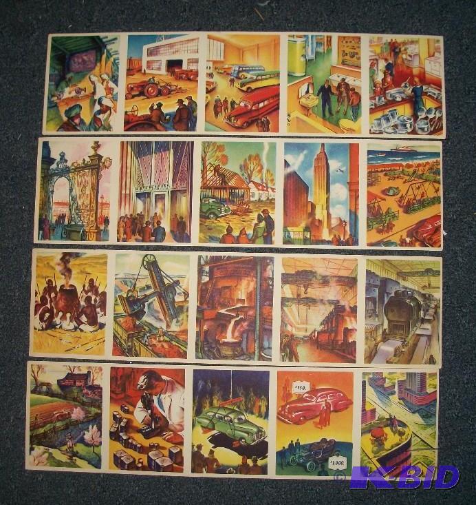 1940s Coca-Cola uncut card set 1-20