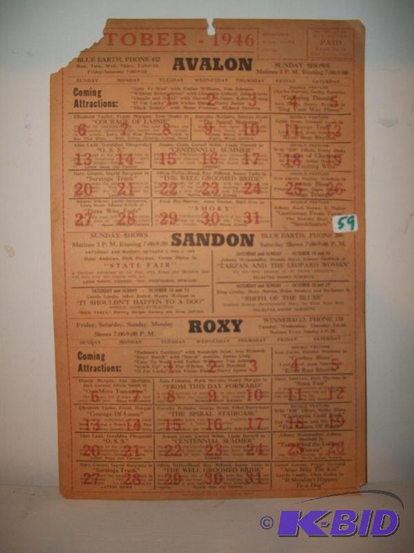 1946 movie theater poster