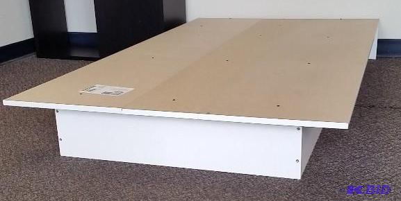 lot 12 image: Libra Platform Bed 39 Twin Size White.  New out of box assembled