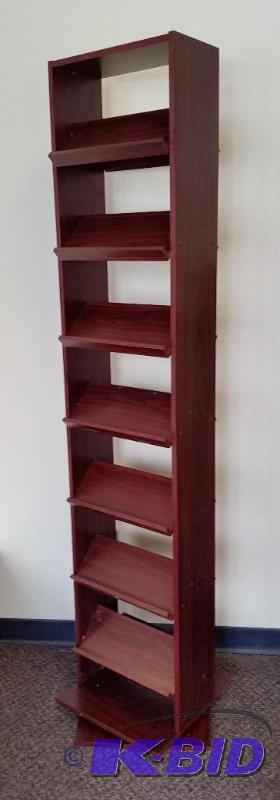 lot 23 image: Alcove Revolving Media Storage Tower.  New out of box Assembled.