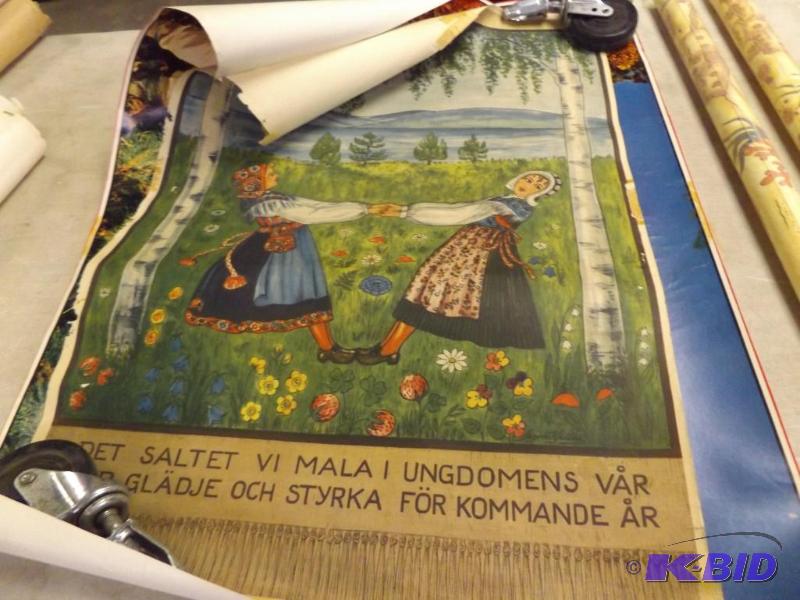lot 1 image: Posters and Swedish Christmas Pictures...