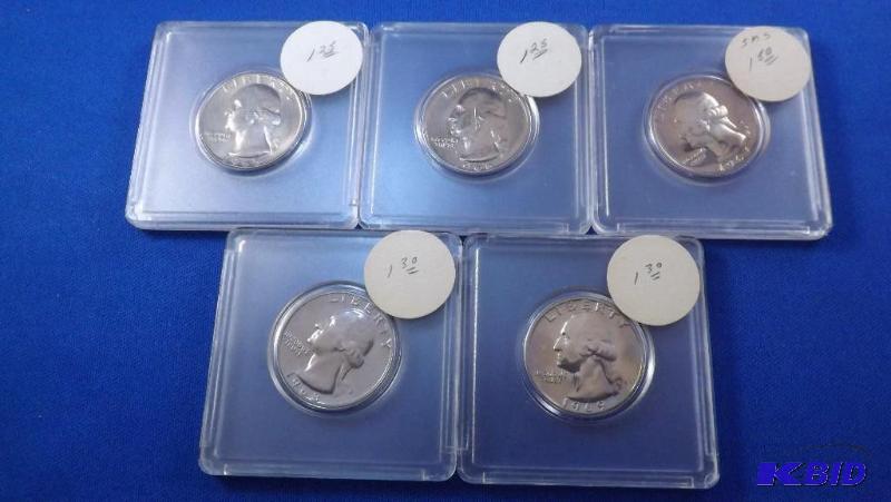 1965-1969 (5)FIVE Proof quarters...