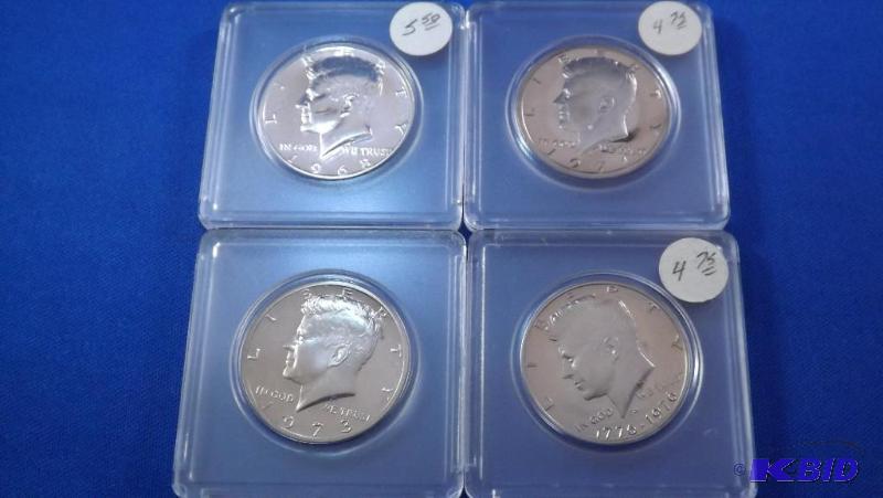 1968, 1971, 1973, 1976 Proof FOUR Kennedy ha...