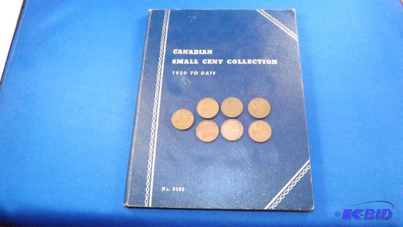 Canadian penny collection and book. Dates ran...