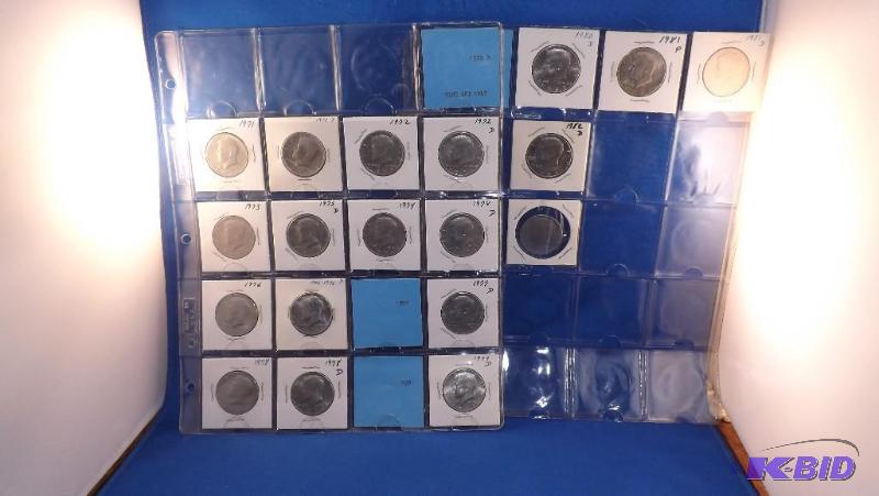 Kennedy half dollar collection. Dates range f...