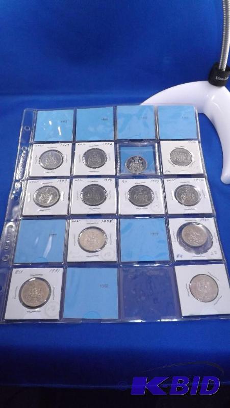 12 Coins in this lot of mixed Canadian half d...