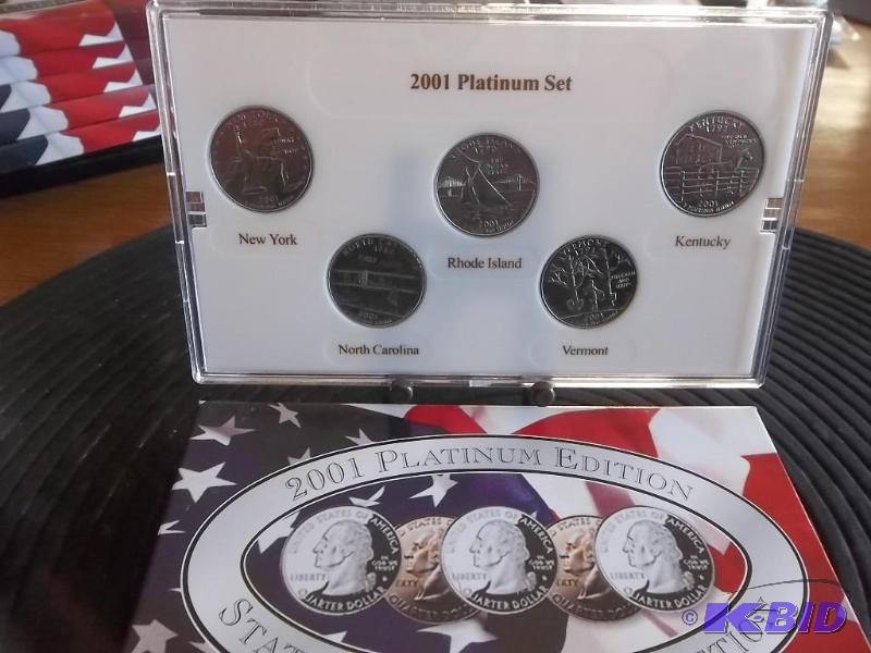 2001 State Quarter Set Platinum Edition...
