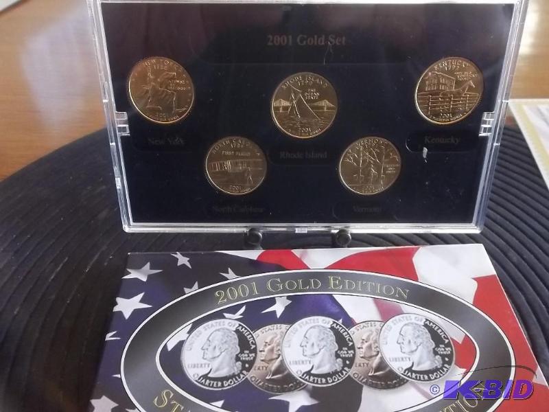 2001 State Quarter Set Gold Edition...