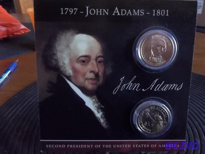 Presidential Dollar Set John Adams 2nd Presid...