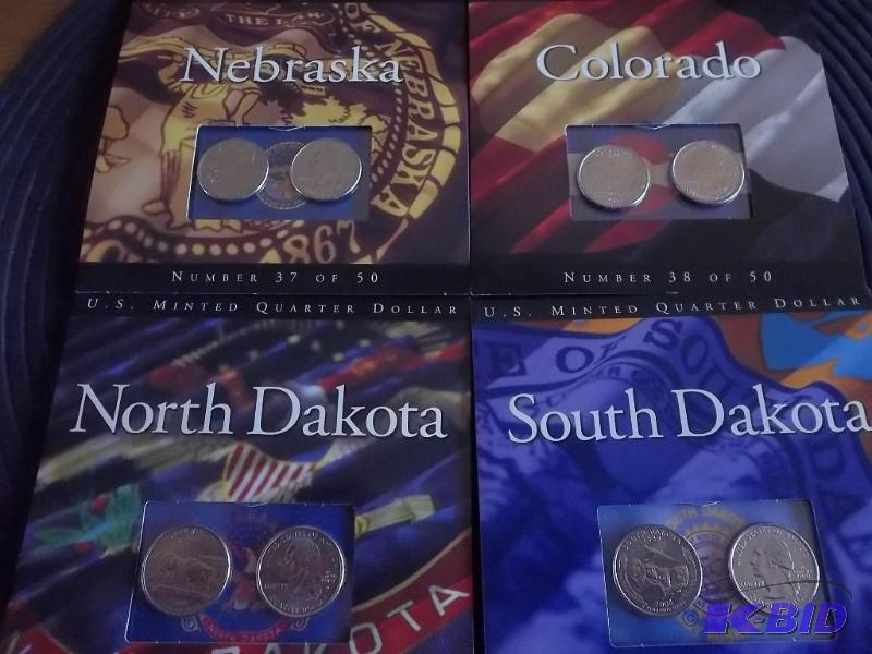 4-US Mint State Quarter Sets Nebraska, Colora...