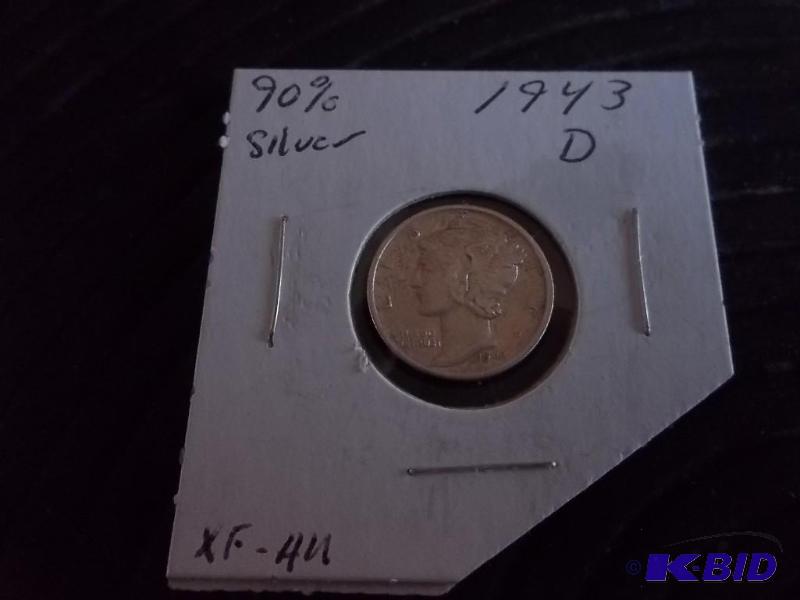 1943 D Dime XF-AU...