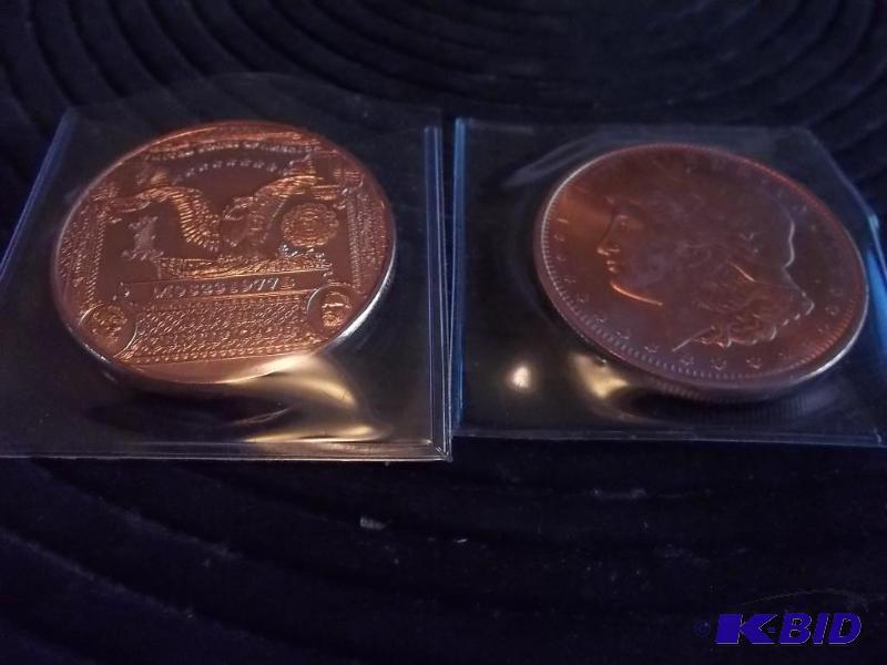 2-1 Oz. Copper Round Commemoratives .999 Fine...