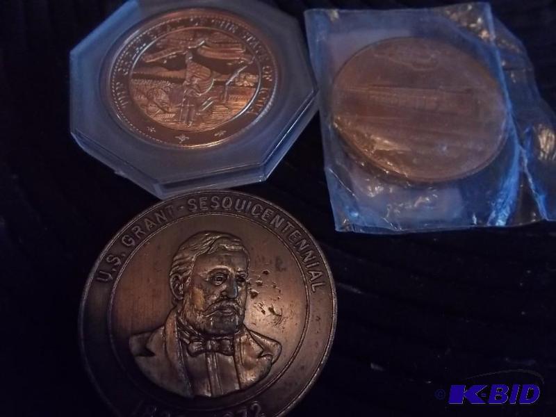 3- Commemorative Coins Iowa, U.S. Grant, U.S ...