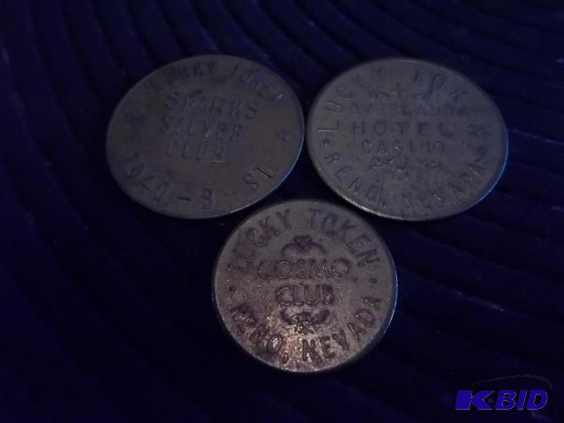 3- Old Lucky Tokens From Nevada...