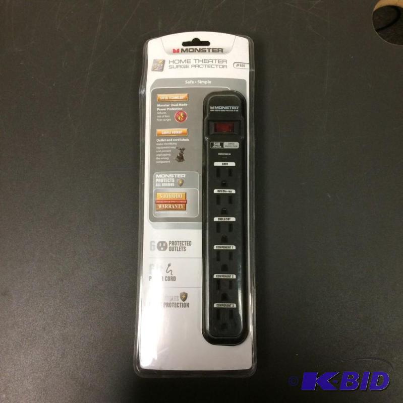 lot 14 image: NEW Monster JP600 Home Theater Surge Protecto...