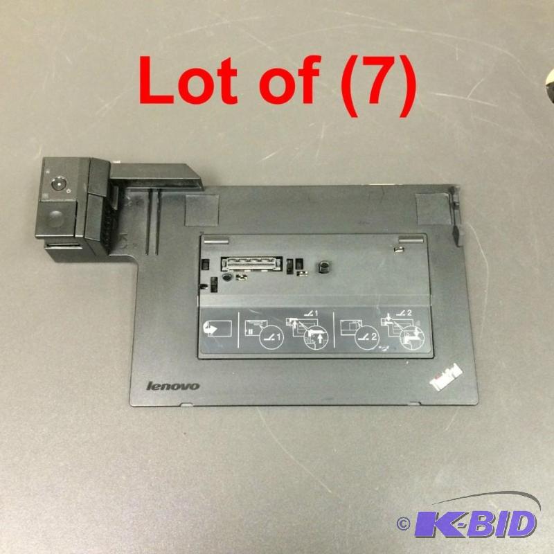 lot 9 image: Bulk Lot of (7) Lenovo ThinkPad Docking Stati...
