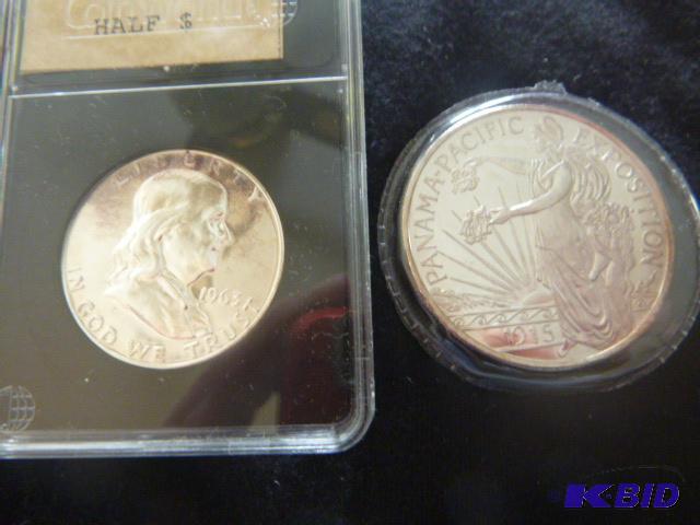 1963 Franklin Half Dollar and Panama Pacific ...