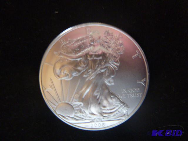 2008 Walking Liberty Eagle Silver Dollar 1 oz...