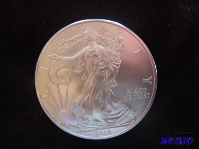 2008 Walking Liberty Eagle Silver Dollar 1 oz...