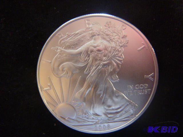2008 Walking Liberty Eagle Silver Dollar 1 oz...