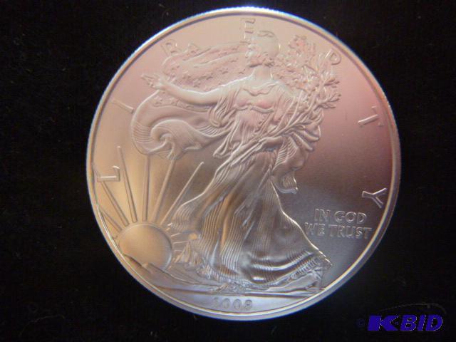 2008 Walking Liberty Eagle Silver Dollar 1 oz...