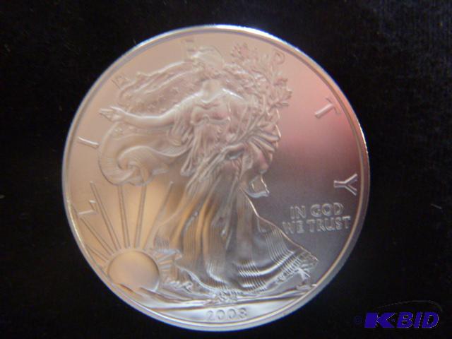 2008 Walking Liberty Eagle Silver Dollar 1 oz...