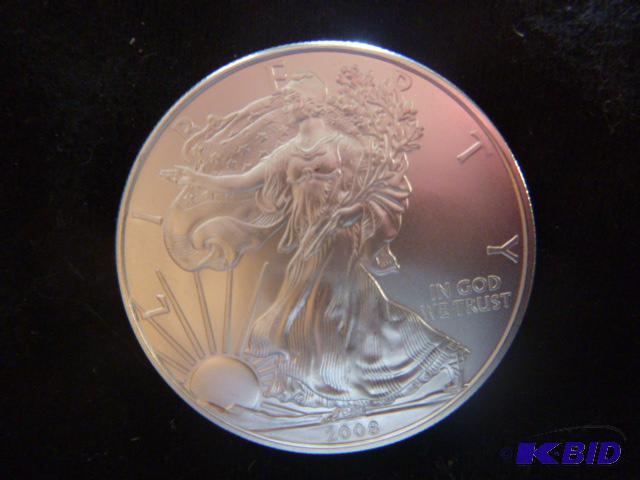 2008 Walking Liberty Eagle Silver Dollar 1 oz...