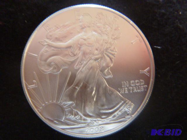 2008 Walking Liberty Eagle Silver Dollar 1 oz...