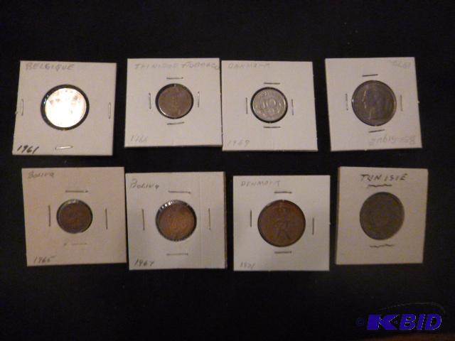 Eight Coins 1963 Belgique 1 Fr 1965 Bolivia 5...