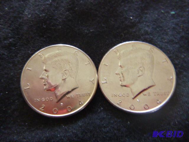 Two 2004 D Kennedy Half Dollars...