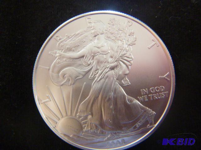 2008 Walking Liberty Eagle Silver Dollar 1 oz...