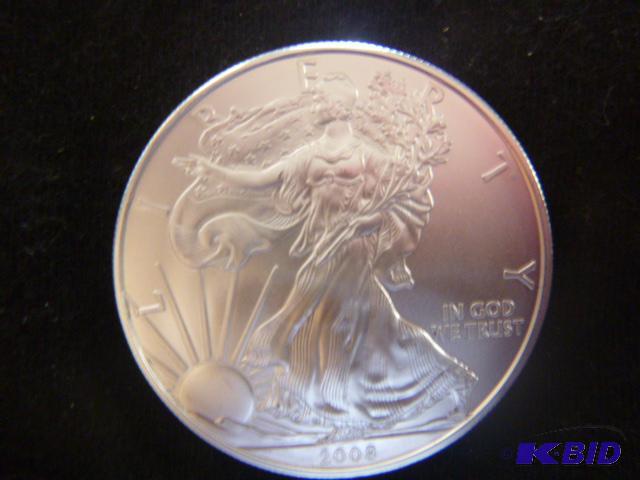 2008 Walking Liberty Eagle Silver Dollar 1 oz...