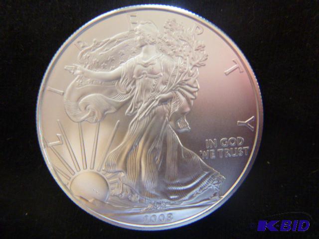 2008 Walking Liberty Eagle Silver Dollar 1 oz...