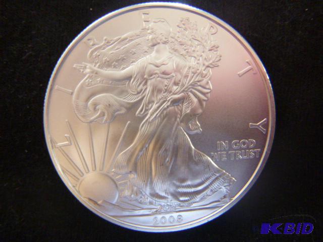 2008 Walking Liberty Eagle Silver Dollar 1 oz...