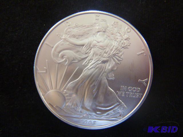 2008 Walking Liberty Eagle Silver Dollar 1 oz...