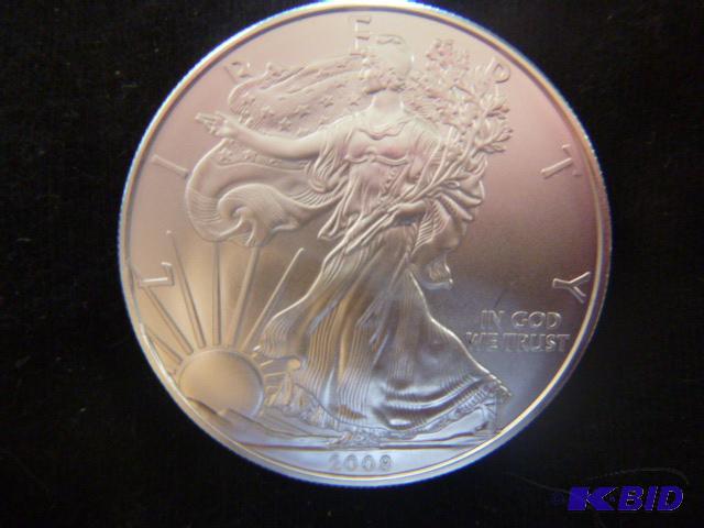 2008 Walking Liberty Eagle Silver Dollar 1 oz...