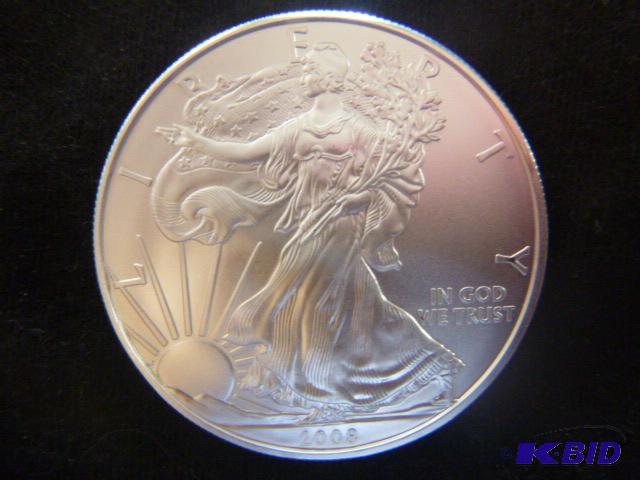 2008 Walking Liberty Eagle Silver Dollar 1 oz...