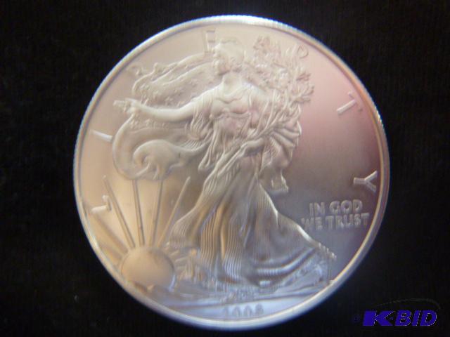 2008 Walking Liberty Eagle Silver Dollar 1 oz...