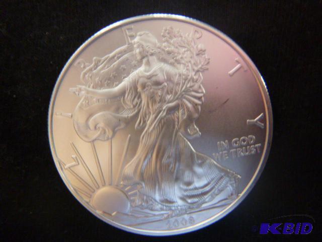 2008 Walking Liberty Eagle Silver Dollar 1 oz...