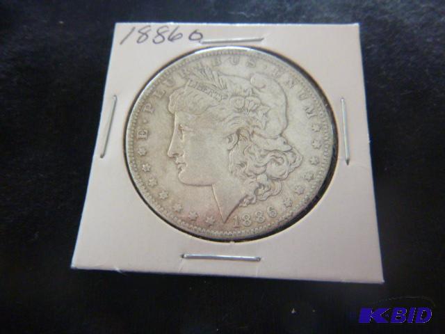 1886 O Morgan Silver Dollar...