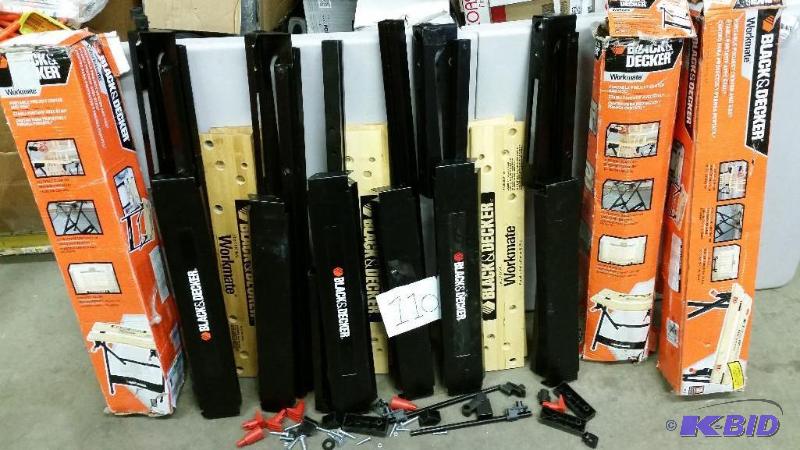 lot 110 image: LOT OF 3 BLACKDECKER Workmate