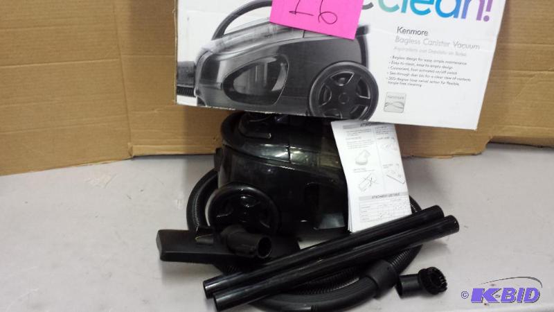 lot 16 image: kenmore  Bagless Compact Canister Vacuum
