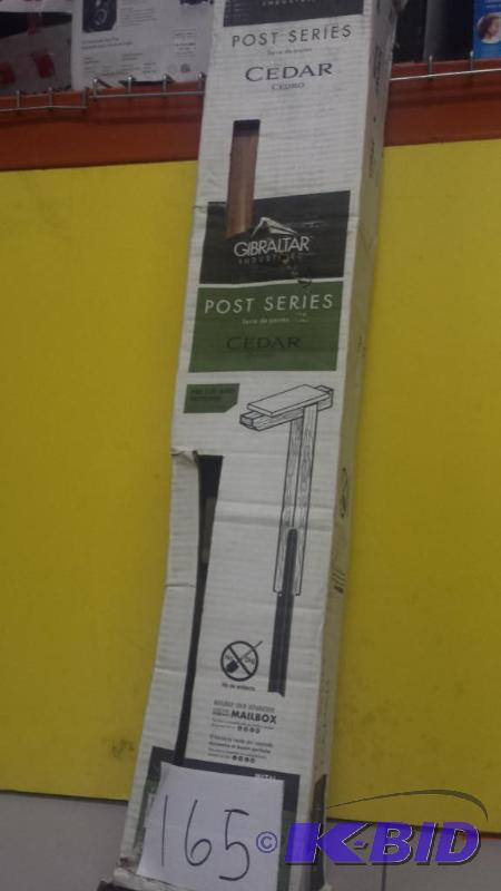 lot 165 image: Post Series Cedar Mailbox Post