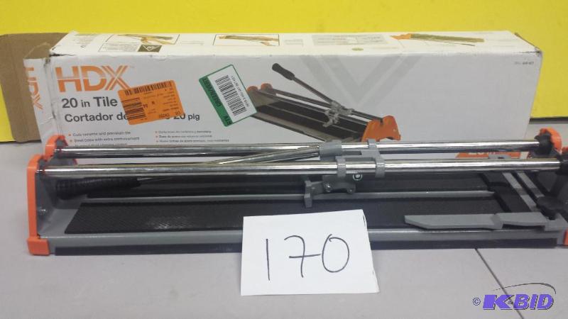 lot 170 image: HDX 20 in Tile Cutter