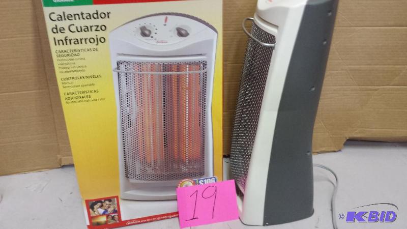 lot 19 image: Sunbeam Electric Tower Quartz Heater