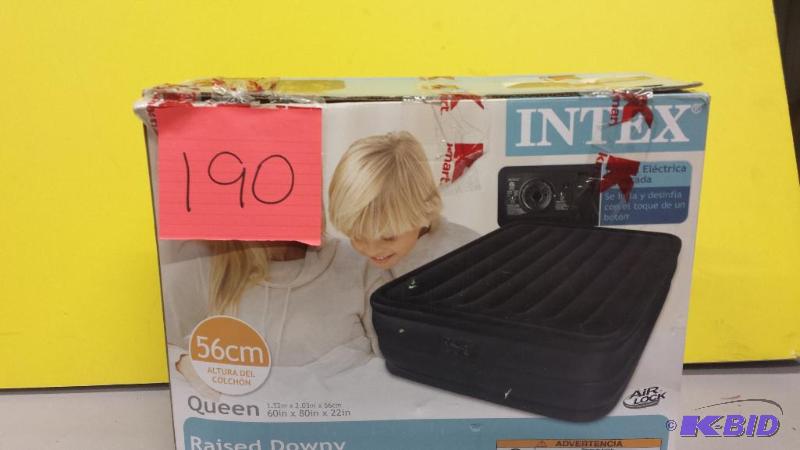lot 190 image: Intex Queen Raised Downey Air Bed
