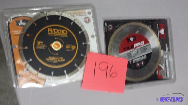 lot 196 image: Lot of 2 7 Diamond Blades